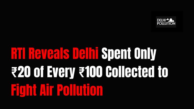 RTI Reveals Delhi Spent Only ₹20 of Every ₹100 Collected to Fight Air Pollution